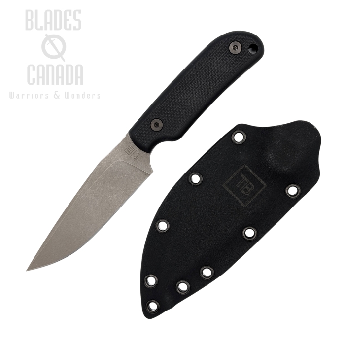 TB Outdoor Commandeur Fixed Blade Knife, Alenox SW, G10 Black, TBO014